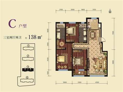 乌海日式风格120平米设计方案 三室两厅两卫户型图_装信通网