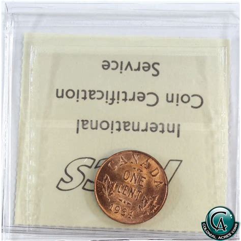 1-cent 1934 ICCS Certified MS-65 RED! Exceptional Eye Appeal!