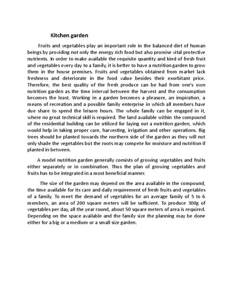 Kitchen Garden - Kitchen garden Fruits and vegetables play an important ...