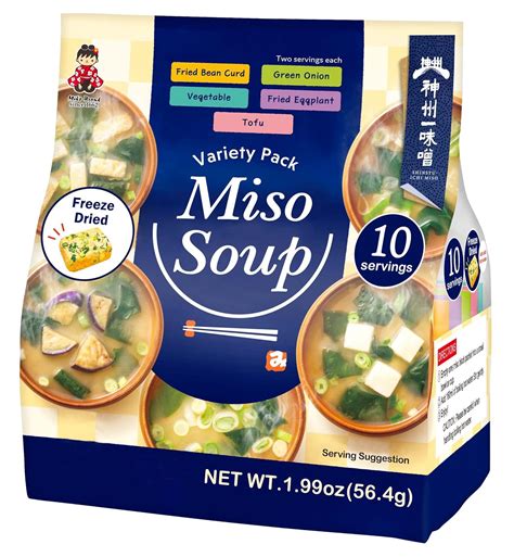 Amazon.com : Miko Brand Freeze Dried Variety Pack Miso Soup 10 Servings ...
