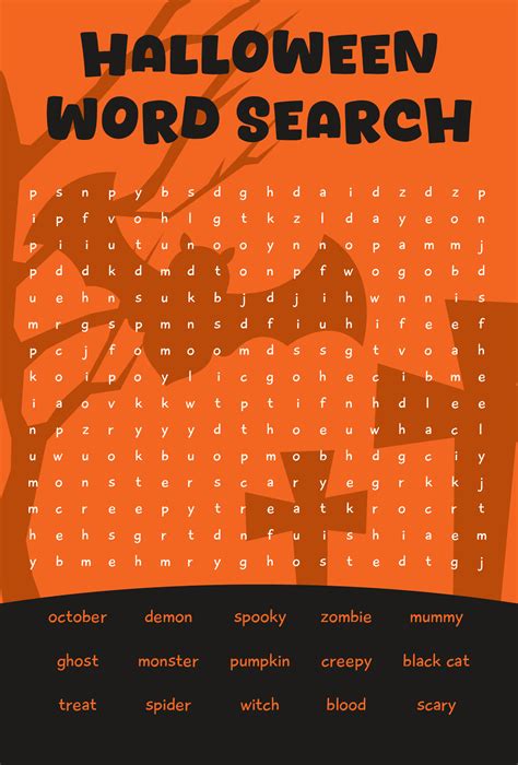 Halloween Word Search Pages - 15 Free PDF Printables | Printablee
