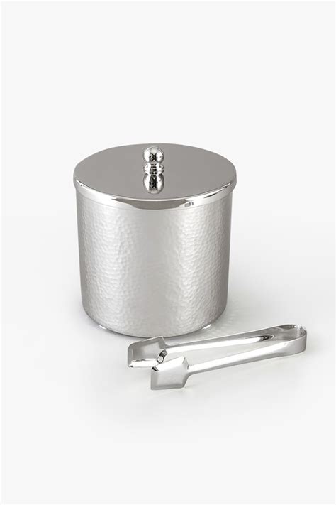 Gardenia Ice Bucket & Tongs