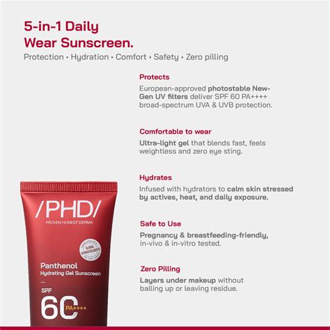 Panthenol Hydrating Gel Sunscreen SPF 60 PA++++ | Lightweight UV Protection
