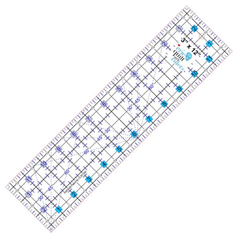 Erie Quilt Non-Slip Quilting Ruler 3" x 12" #EQA-R-3X12: Stitch-It Central