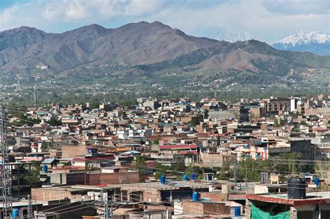 The panoramic view of mingora in swat valley of himalayas pakistan ...