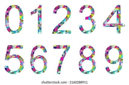 Image result for Colorful Numbers 0-9