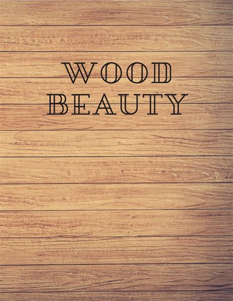 Wood Beauty Notebook, Wood Cover Imitation, Classic Lined Notebook 126 ...