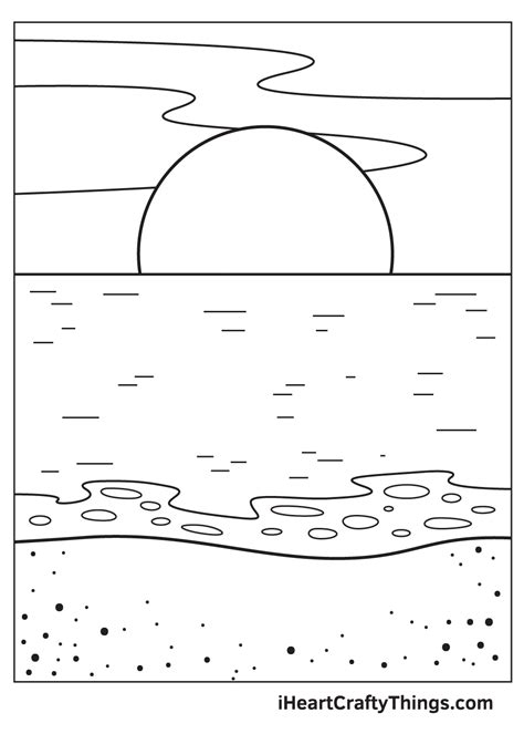 Ocean Drawing — How To Draw An Ocean Step By Step