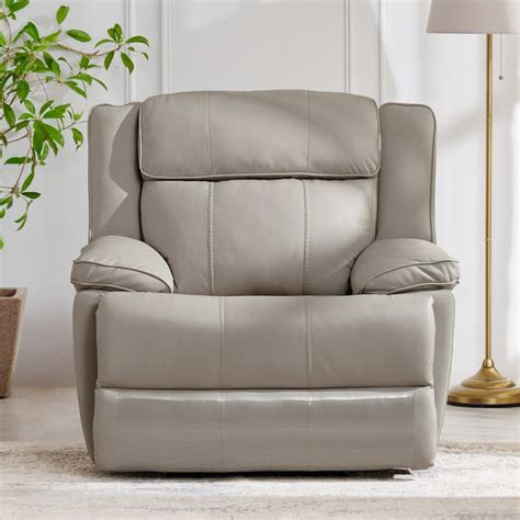 Buy Torino Half Leather 1-Seater Electric Recliner - Grey from Home ...