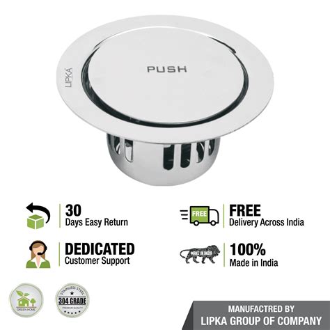 Pop-Up Round Floor Drain (5.5 inches) with Cockroach Trap - LIPKA ...