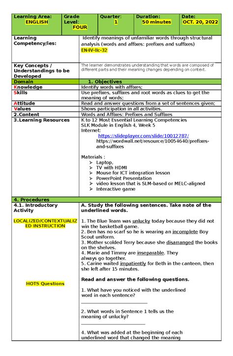 Semi Detailed Lesson Plan Example 的图像结果