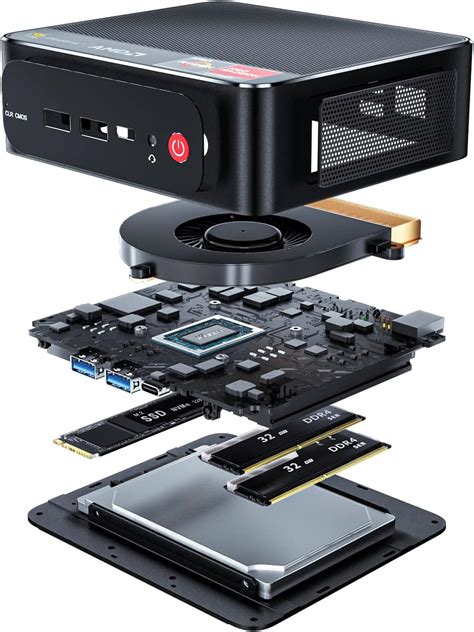 Buy Beelink SER3 Mini PC Win 10 Pro, Mini Computer AMD Ryzen 7 3750H(Up ...