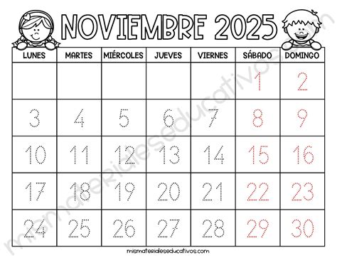 Mis Materiales Educativos: Calendario para imprimir para niños 2025 ...