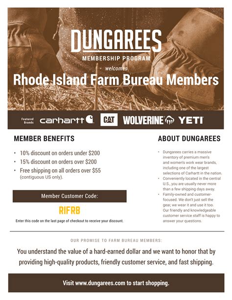 Dungarees Member Benefit – Rhode Island Farm Bureau