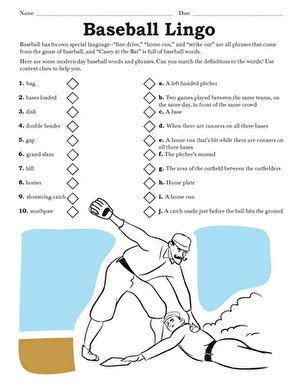 Baseball Worksheet 的图像结果
