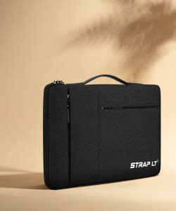 Straplt Black Messenger Bag 15-16 Inch Sleeve Bag Case for Laptop ...
