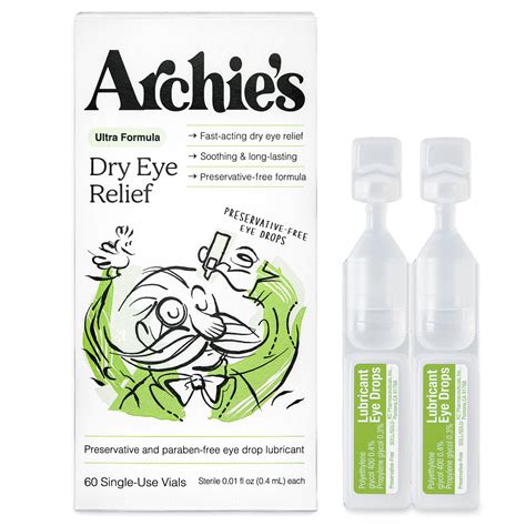 Buy Archie's Remedies, Dry Eye , Ultra Lubricating Eye Drops, Clean ...