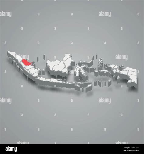 Riau province location Indonesia 3d isometric map Stock Vector Image & Art - Alamy