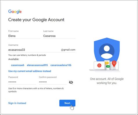 Setting Up a Gmail Account
