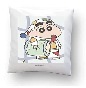 Buy CRAFT MANIACS Shinchan with HIS Pillow 16*16 INCHES Pillow with ...