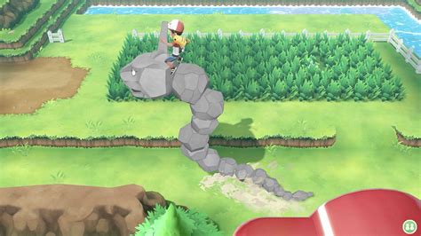 Onix, The Rock Snake Pokemon In Action On A Console Game. Wallpaper ...