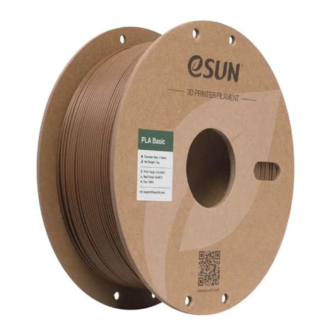 eSun 1.75mm PLA-Basic 3D Printing Filament 1kg Brown Color – Robocraze