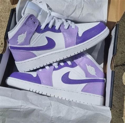Purple Customised Jordan 1 Customs Shoes - Etsy