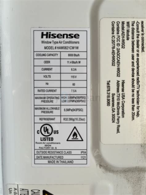 Hisense window air conditioner