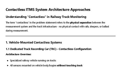 Non-Contact ITMS System Architecture for Railway Track Monitoring - Studocu