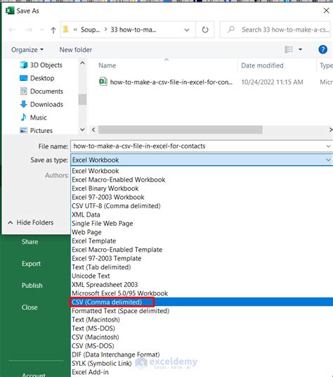 Image result for Creating CSV File in Excel