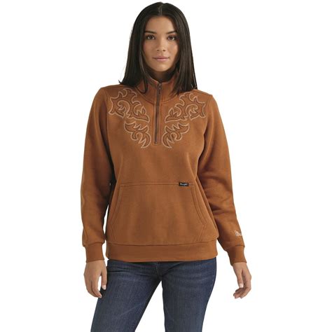 Wrangler Women's Quarter Zip Boot Sweatshirt | Sportsman's Guide