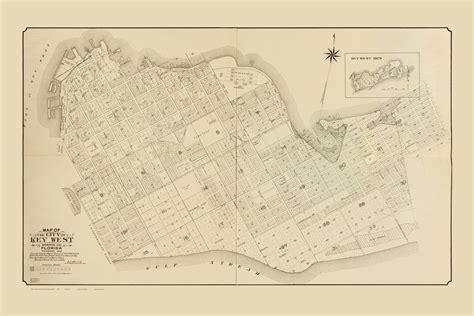 Key West City 1906 - Old Map Reprint - Florida Cities - OLD MAPS