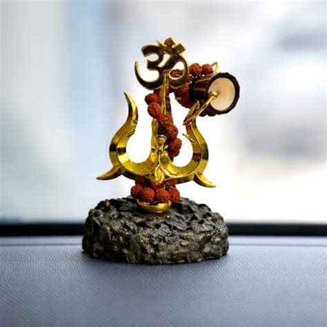 Lord Shiva Trishul with Om Idol | Mahadev Trident Showpiece for Home ...