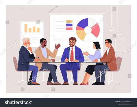 Business Meeting Table Smiling: Over 3,764 Royalty-Free Licensable Stock Illustrations ...