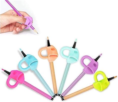 kunya Silicone Pencil Grips Two-Finger for Kids Handwriting Pencil ...