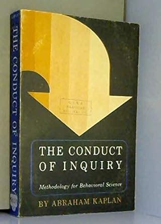 Buy The Conduct of Inquiry: Methodology for Behavioural Science Book ...