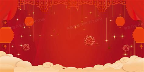 红色喜庆中国风新年背景背景图片素材免费下载_熊猫办公
