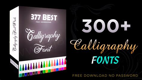 300+ calligraphy fonts download | English calligraphy fonts | Free calligraphy font pack