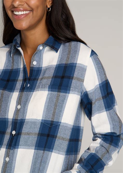 Flannel Button-Up Shirt for Tall Women | American Tall