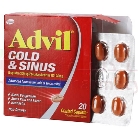 Advil Cold And Sinus Caplet 20 PC – Kulud Pharmacy