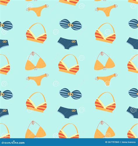 Cute Women Panties Seamless Pattern. Underwear Background. Female ...