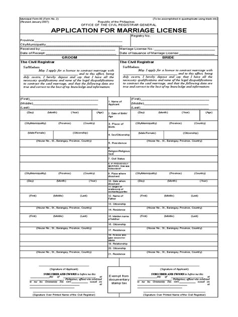 Image result for Marriage License Forms