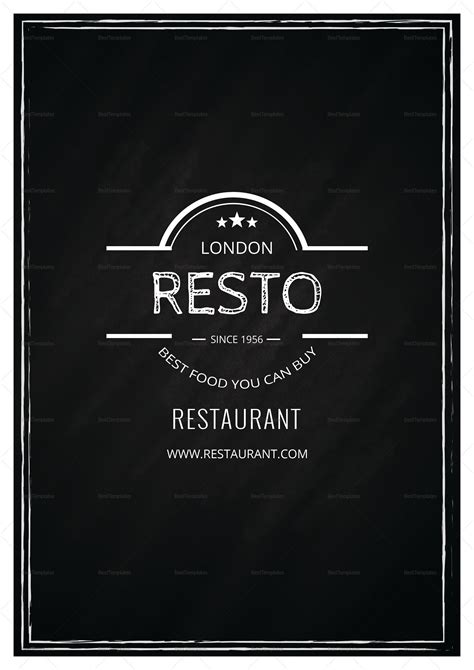 Modern Restaurant Menu Classic Design Template in PSD, Publisher, Word