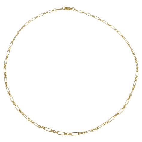 Tiffany and Co. 18 Karat Yellow Gold Paper Clip Chain Link Necklace at ...