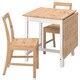 PINNTORP / PINNTORP table and 2 chairs, light brown stained white ...