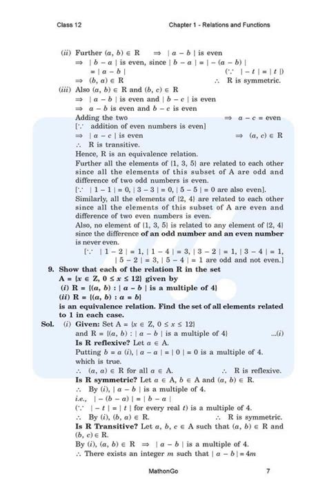 Image result for Maths Class 12th Chapter 1