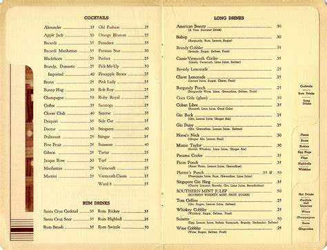 Albert Sheetz cocktail lounges menus (pre-1951) : r/VintageMenus