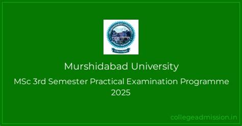 Murshidabad University: MSc 3rd Semester Practical Examination ...