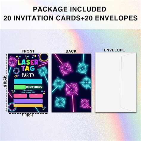 ZIIUFRN Laser Tag Theme Birthday Party Invitations, India | Ubuy