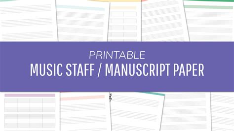 Music Staff Paper Printable - Free Manuscript Paper PDF